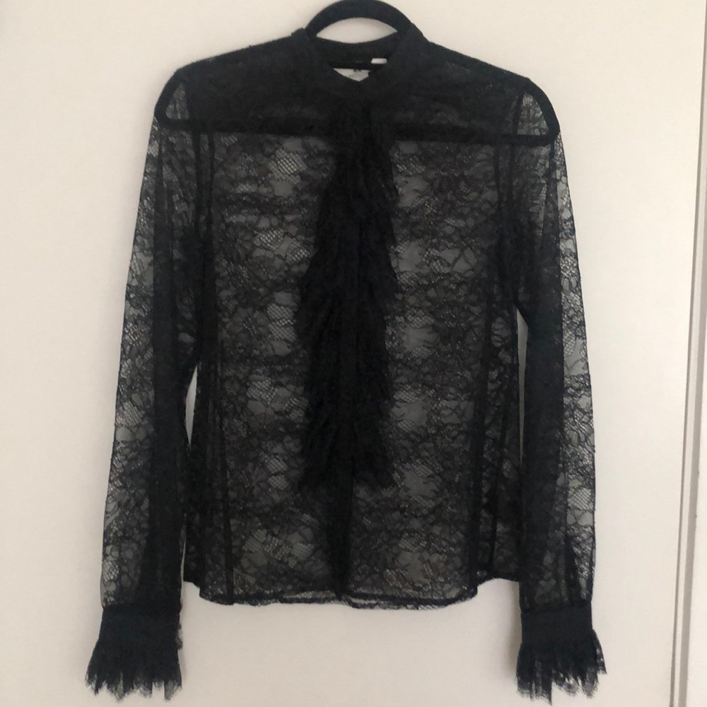 HM Spring collection lace button down blouse